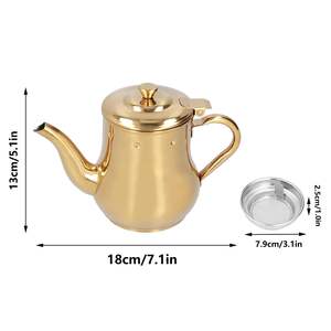 Tetera de latón esmaltado premium con silbato, compatible con estufas de gas, con silbato de seguridad para uso doméstico y hotelero. - Product Image 4