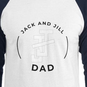 T-shirt Raglan à Manches 3/4 Blanc et Bleu Marine en Coton Doux, Style Baseball Contrastant, Décontracté pour Tous les Jours, Idéal pour les Papas - Product Image 3