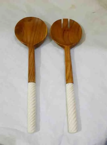 Fourchettes à salade en bois, compatibles lave-vaisselle/micro-ondes/four, options de logo et de couleur personnalisées pour une utilisation en cuisine, hôtel, restaurant - Product Image 5
