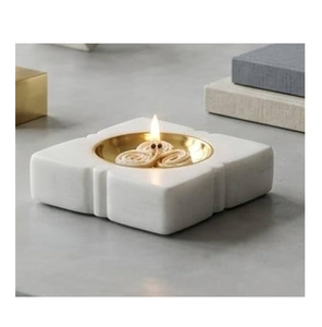 <b>Marble</b> T-Light <b>Candle</b> <b>Holder</b> Round Customizable Multicolor <b>Marble</b> <b>Candle</b> <b>Holder</b> Home Decoration Stone Candlestick Stand - Product Image 3