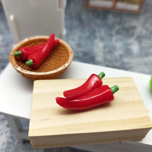 Miniatura de Pimiento Rojo de Resina para Decoración de Escenas de Cocina de Casa de Muñecas, Modelo de Especias y Condimentos para Mayores de 14 Años - Product Image 4