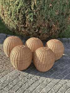 Handmade Rattan Pendant <b>Light</b> Shade Rustic <b>Wicker</b> Lampshade Woven Hanging <b>Ceiling</b> Lamp for Boho Home Decor - Product Image 5
