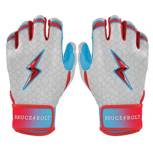For Yellow <b>Red</b> Batting <b>Gloves</b> Leather Eco-Friendly Padded Ambidextrous Hook and Loop Closure Training <b>Glove</b> XL XXL - Product Image 4