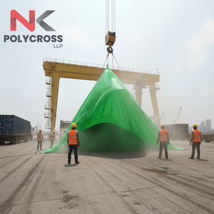 ฝาครอบท่าขนถ่ายคุณภาพดีที่สุด |   แผ่นพลาสติก PE/PVC เสริมความแข็งแรงสำหรับคลังสินค้า การขนส่ง และการป้องกันวัสดุจำนวนมาก - Product Image 3