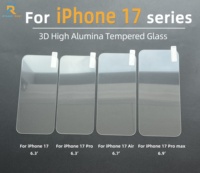 Boîte d'emballage personnalisée 9H Lot de 2 protections d'écran en verre trempé et objectif d'appareil photo pour iPhone 17 Series avec cadre