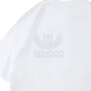 T-shirt col rond pour homme, 100 % coton lourd, design personnalisé, jersey de coton épais pour impression 3D en relief - Product Image 5