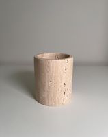 Boîte de rangement en marbre travertin de luxe avec couvercle pour cuisine et salle de bain, boîte de rangement en pierre beige moderne au design élégant