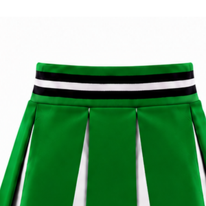 Kelly Green Pleated Cheerleading Skirt for Women High Waist Athletic Team Uniform Dance Performance Training Competition - Product Image 5