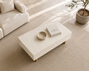 Mesa de Centro Moderna con Incrustaciones de Hueso, Patrón Geométrico, Mueble de Madera para Sala de Estar - Product Image 4