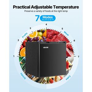 Mini Frigorifero a Porta Singola da 1,6 Cu.Ft ad Alta Efficienza Energetica con Temperatura Regolabile e Ripiano in Metallo, Frigorifero Compatto - Product Image 4