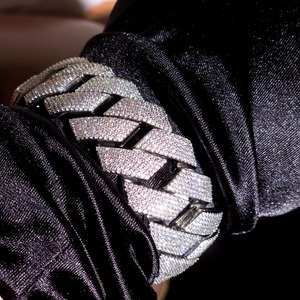 Custom Diamond <b>Bracelet</b> <b>Silver</b> Plated <b>Adjustable</b> Chain Gift For Her wear birthday Party And Wedding Available For Sale - Product Image 3