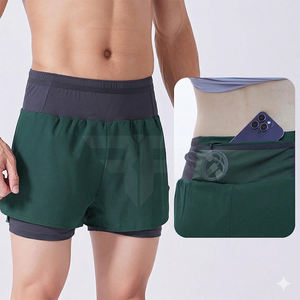Wholesale <b>Athletic</b> Men Sports Shorts Elastic Fitness Quick Dry Cycling Sports Sweat Gym Men Shorts - Product Image 1