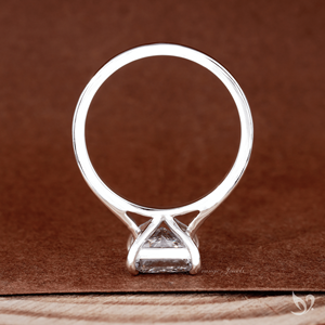 Bague de fiançailles solitaire en diamant de laboratoire taille princesse 2 carats en or blanc 10 carats certifiée IGI, cadeau de mariage, bague de mariée - Product Image 4
