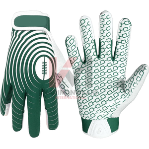 Gants de football américain à adhérence avancée, logo personnalisé, équipement d'entraînement professionnel pour receveurs, haute performance, approvisionnement en gros - Product Image 1