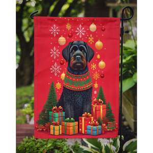 Noir russe Terrier vacances noël jardin drapeau multicolore décoratif boîte aux lettres Patio bannière pour cour pelouse œuvre parterres de fleurs - Product Image 3