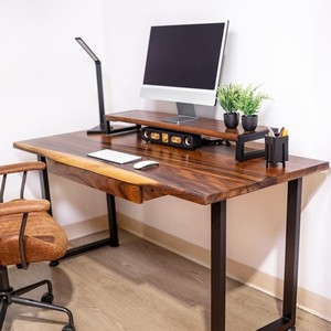 Organizador de Escritorio Industrial de Madera Sheesham con Estructura de Acero - Venta al por Mayor - Product Image 3