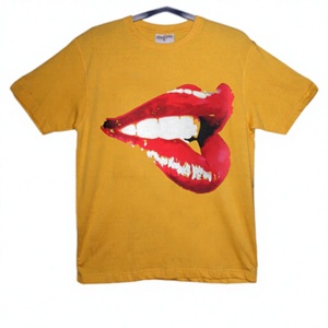 เสื้อยืดผ้าเดนิมโพลีเอสเตอร์รีไซเคิลสำหรับผู้ชายเสื้อยืดคอกลมพิมพ์ลายการถ่ายเทความร้อนสำหรับตกแต่งรูผ้าสักหลาดทางการสำหรับผู้ชาย - Product Image 1