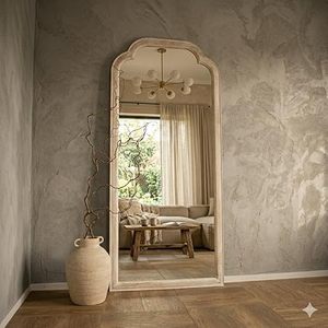 Full Length Arched Floor Mirror Modern Decorative <b>Leaning</b> Wall Mirror for Bedroom Living Room Entryway - Product Image 6