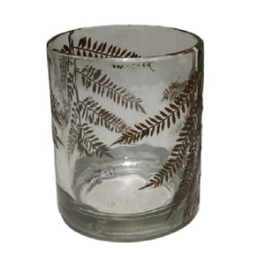 Feuilles et fleurs saisonnières naturelles imprimées à la main en verre cire bougie conteneur bon marché décoration de la maison centres de table de mariage de luxe - Product Image 5