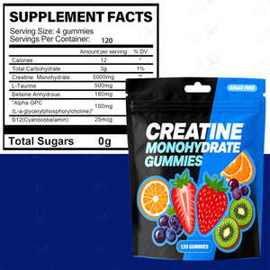 Permen Kreatin <span class=keywords><strong>Raspberry</strong></span> Kustom Bebas Gula OEM ODM Label Pribadi Nutrisi Olahraga Energi Permen Kreatin Monohidrat - Product Image 2