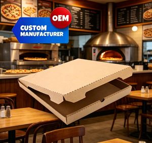 Cajas de Pizza Impresas Personalizadas al por Mayor con Marca OEM y Diseño de Empaque DIY, Cajas de Pizza con Gráficos Personalizados OEM - Product Image 1