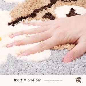 Tapis de sol absorbant et antidérapant pour salle de bain et toilettes, design mignon de dessin animé, séchage rapide, personnalisable - Product Image 3
