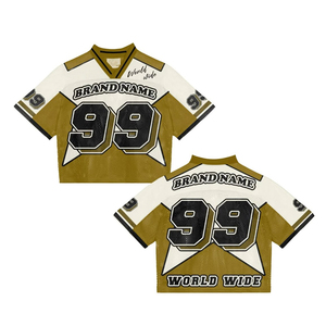 Top Quality American Cropped Soccer Football Mesh Jersey With Custom Color And <b>Tags</b> - Product Image 3