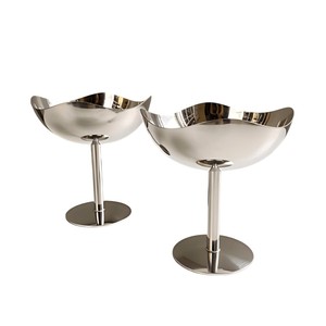 Prime Quality Stainless Steel <b>Ice</b> Cream Bowl <b>Footed</b> Dessert Cup With Mirror Polish Finish For Hotels Weddings And Fine Dining - Product Image 2