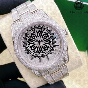 Montre de luxe Charm_Jewells en acier inoxydable, ronde, sertie de diamants, analogique, quartz, 40 mm, unisexe, tendance - Product Image 1