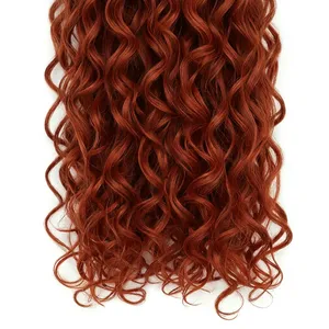 Cabello Humano 100% Remy con Ondas Naturales, Rizado Rojizo, Voluminoso y Suave - Product Image 5
