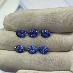 Hermosas Gemas Sueltas de Tanzanita Natural, Corte Oval Cóncavo de 6x8mm, Calibradas, Azules, Calidad AAAA, con Certificación IGI, Grado Mayorista de Tanzania - Product Image 5