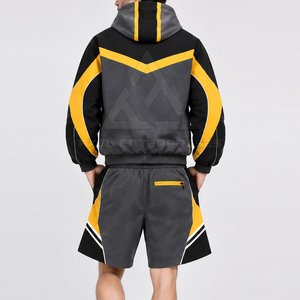 ชุดเสื้อแจ็คเก็ตและกางเกงขาสั้นน้ำหนักเบาทันสมัย ชุดลำลองแฟชั่นกีฬา ขายส่ง ชุดกันลมลำลอง - Product Image 5