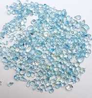 Aigue-marine naturelle AAA+ bleue, formes variées, certifiée par un tiers, effet de jeu de couleurs, sans traitements, 100 % pierre naturelle FF