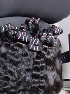 Cheveux humains vierges indiens non traités Remy, boucles Jerry, double trame, qualité supérieure, cuticules alignées, cheveux de temple de qualité supérieure, naturels - Product Image 5