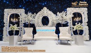 กรอบฉากหลังสีทองล่าสุดสำหรับนักออกแบบเวทีแต่งงานแผงฉากหลังงานแต่งงานสไตล์ดั้งเดิม - Product Image 6