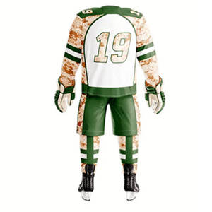 Fournisseur direct d'usine, vêtements d'équipe sur mesure, uniforme de hockey sur glace, étiquette privée, polyester imprimé, couleur personnalisée, unisexe, entraînement - Product Image 3