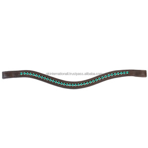 Diamantes de imitación de cristales de colores de diseño personalizado mega Bling incrustaciones de canal vacío banda de ceja de caballo de cuero acolchado en mazorca completa - Product Image 3