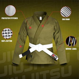 OEM BJJ Gi Kimono de jiu-jitsu brésilien avec logo personnalisé uniforme d'entraînement léger vêtements d'arts martiaux durables en coton doux - Product Image 2