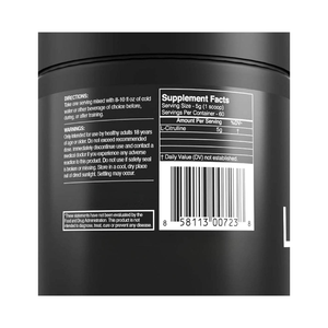 Poudre de L-citrulline de qualité supérieure Booster d'oxyde nitrique Supplément d'acides aminés Force musculaire améliorée Circulation Femmes enceintes - Product Image 2