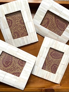 Luxury Handmade Bone Inlay <b>Rustic</b> Photo Frame with Indian Floral Artwork-Eco-Friendly Durable Decor for Living Room & Office - Product Image 2