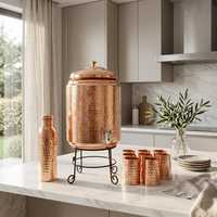 Pot à eau en cuivre antique, distributeur, récipient, design classique, écologique, haute qualité, 100% naturel, vaisselle de service, vente en gros