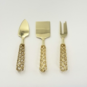 Premium Quality Stainless Steel Gold Plated <b>Cheese</b> <b>Set</b> With Resin Handle Cutting Tool Kitchenware Tableware <b>Cheese</b> Tools <b>Set</b> - Product Image 3