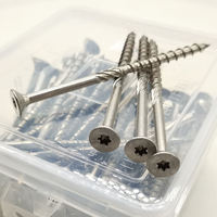 Sekrup Dek Kepala Torx CSK Ganda Berlapis Nikel Seng Baja Tahan Karat Langsung dari Pabrik # 8 # 9 Sekrup Kayu Metrik 50mm 75mm