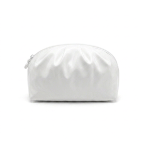 Noun Lady White Nylon Cosmetic Bag Medium Size Zipper Closure Portable Letter Pattern Simple Style - Product Image 3