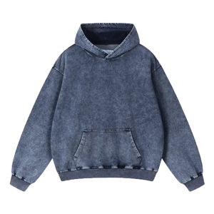 Sweat-shirts à capuche oversize pour hommes, style baggy, vintage, pour couples, effet délavé, streetwear - Product Image 1