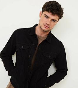 Nouvelle Veste en Jean à Col Montant Enduit pour Hommes et Unisexe, Décontractée, Hiver, 100% Coton Léger, Vente en Gros - Product Image 5