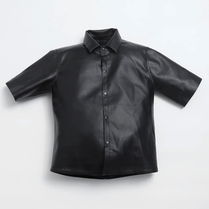 High-Quality Men's Urban Leather Shirt – Slim Fit Button-Up Fashion <b>Top</b> – Professional Custom Logo and Private Label Services - Product Image 4