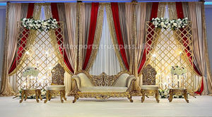 Mur de bougies de mariage au design unique, décoration de scène de Walima de luxe, décor de scène de réception opulente, Mur de bougies, Vente aux États-Unis - Product Image 2