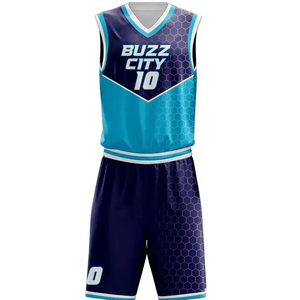 NOUVEAU Maillot de basket respirant avec logo personnalisé sur le devant et short sans manches 100 % polyester pour uniforme de basket masculin - Product Image 1