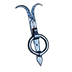 Battant de porte en fer forgé à la main, style antique, revêtement noir, pour quincaillerie de porte, usage commercial, pour portes intérieures - Product Image 6